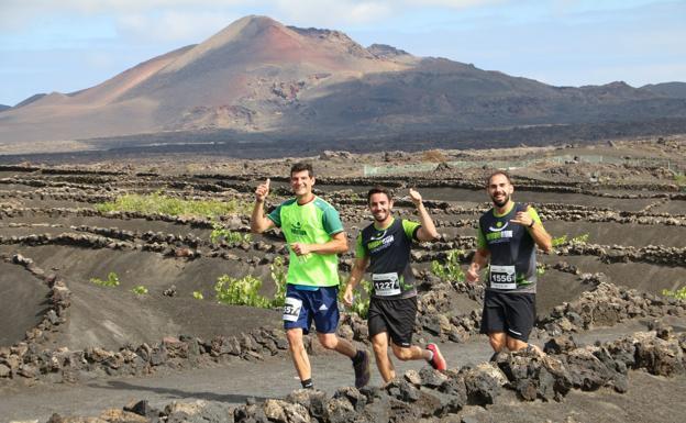 Un encuentro navideño suple a la Carrera del Vino en La Geria