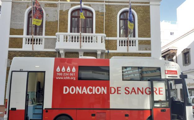 A donar sangre en Arrecife