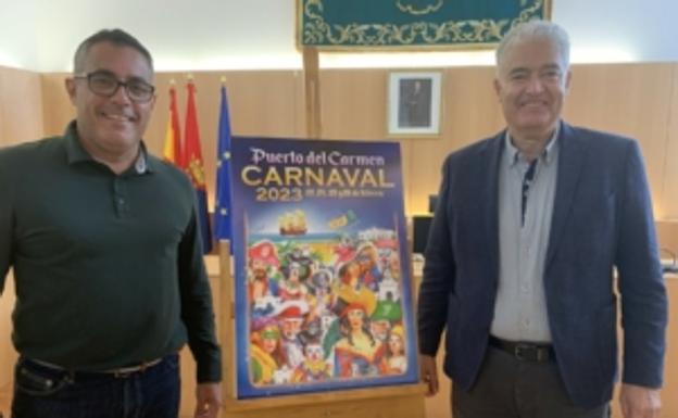 Cartel para anunciar el carnaval de Puerto del Carmen