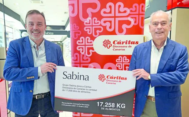 Cáritas obtiene más de 17.000 kilos de alimentosgracias al Grupo Sabina