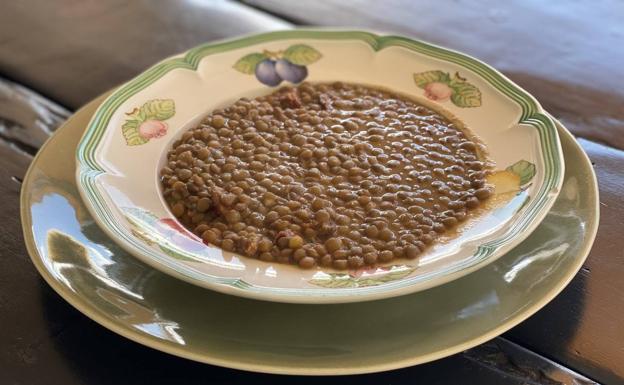 Las lentejas con chorizo de Javier
