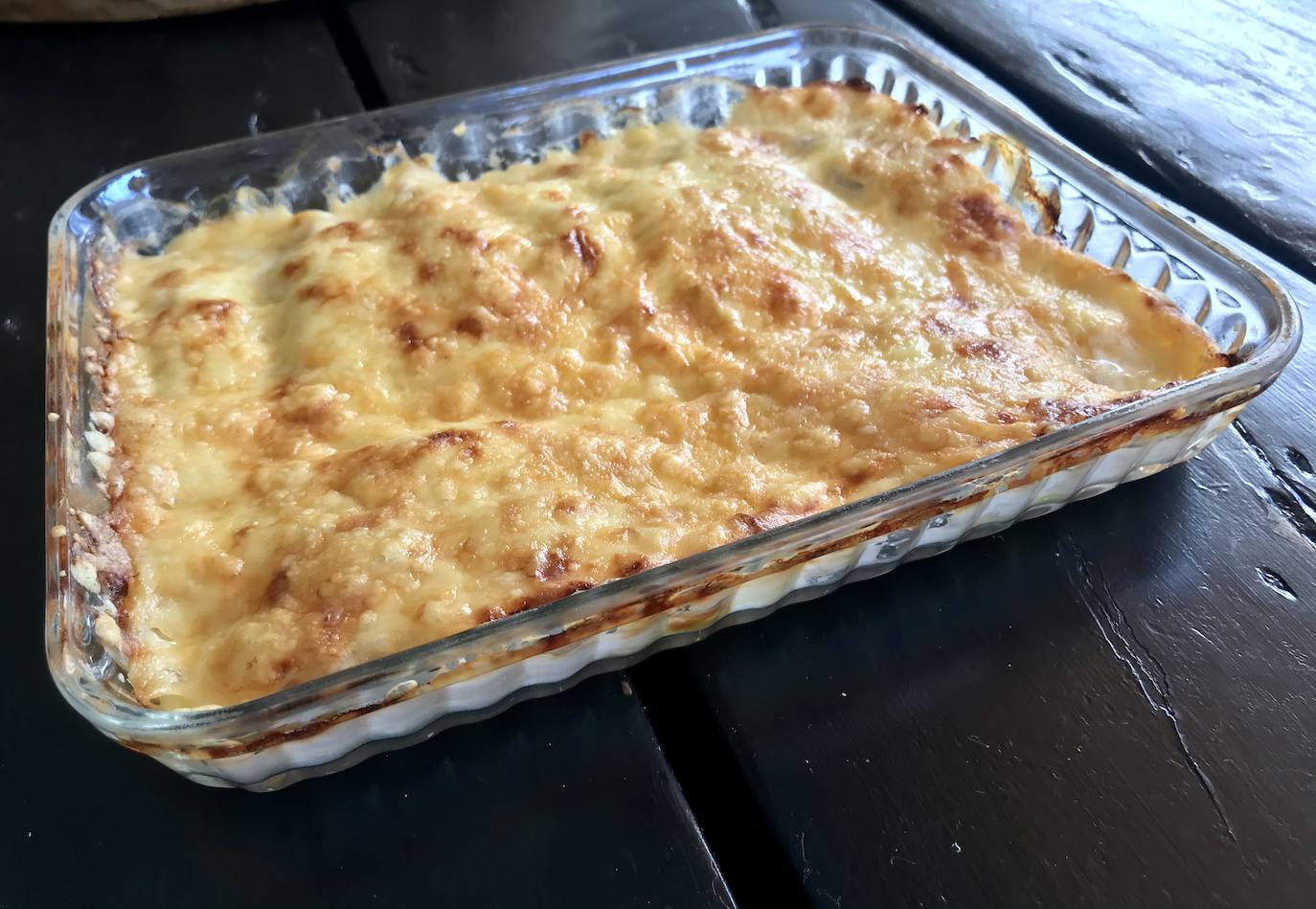 Canelones de pavo y puerro
