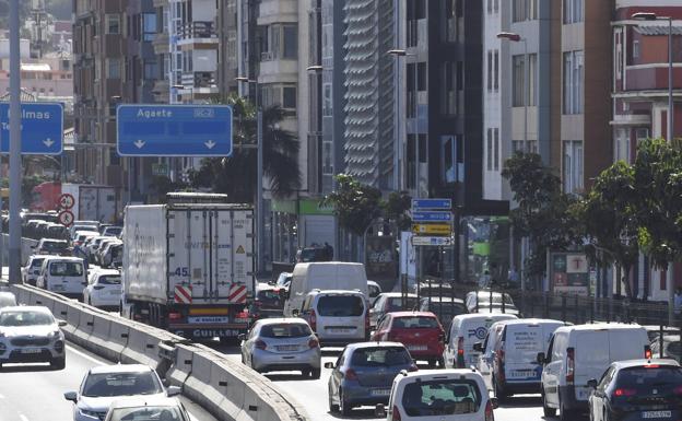 File image of traffic jam in the capital city of Gran Canaria. 