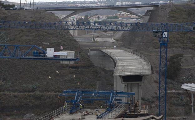 File image of the works of the Arucas ring road. 