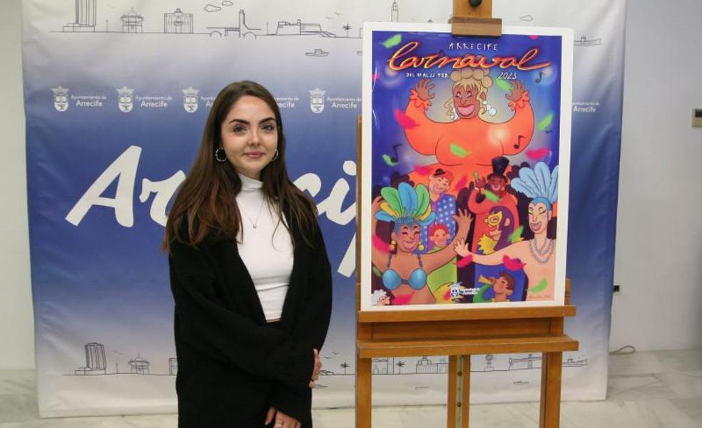 Andrea Ruano diseña el cartel de las fiestas del Carnaval de Arrecife
