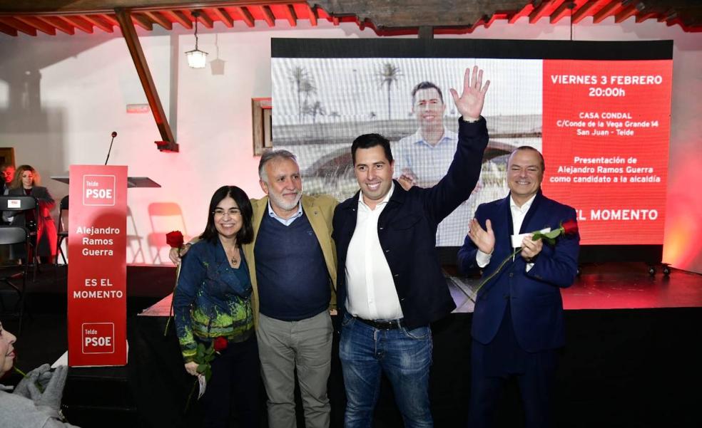 La cúpula del PSOE arropa a Ramos en su presentación como candidato a la alcaldía