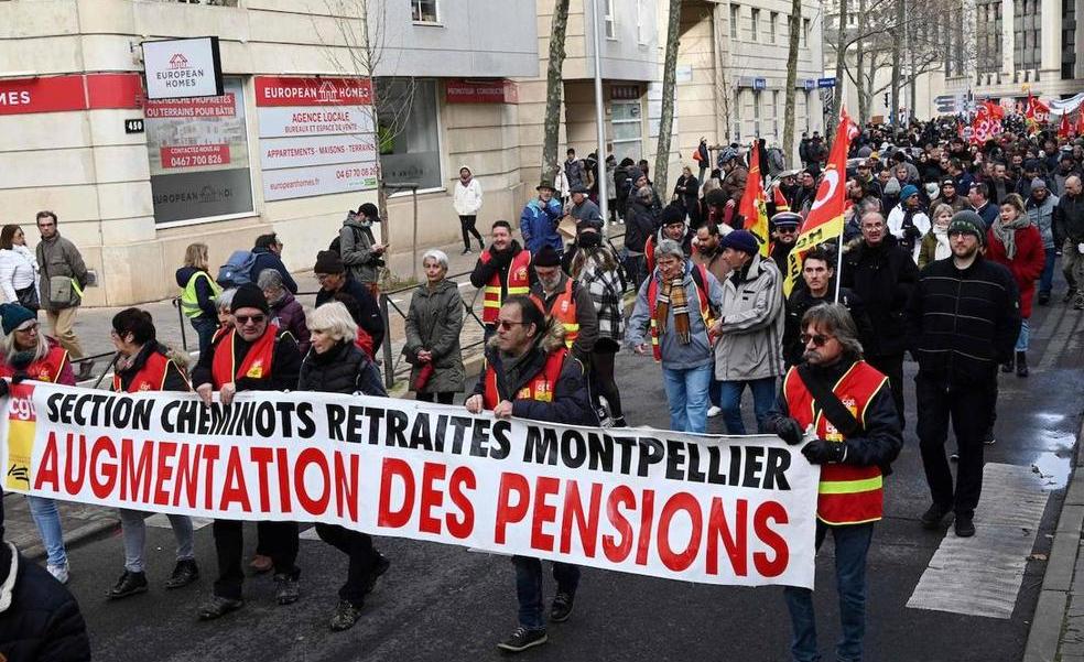 Francia vuelve a salir a la calle contra la reforma de las pensiones