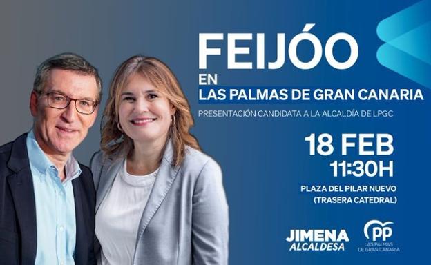 Núñez Feijóo visita las islas para arropar la campaña del PP canario