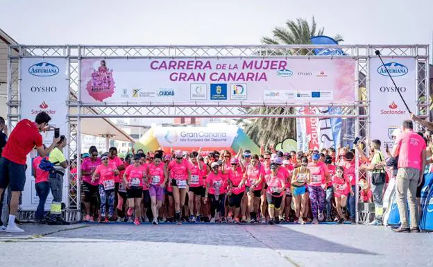 La Marea Rosa de la Carrera de la Mujer invade Gran Canaria con 3.000 atletas