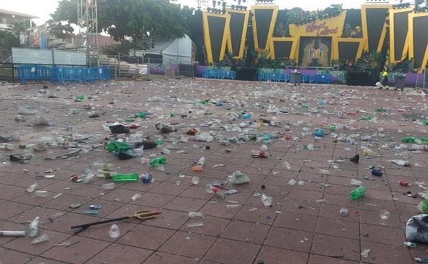 Se recogen 135 toneladas de residuos durante el Carnaval de Maspalomas